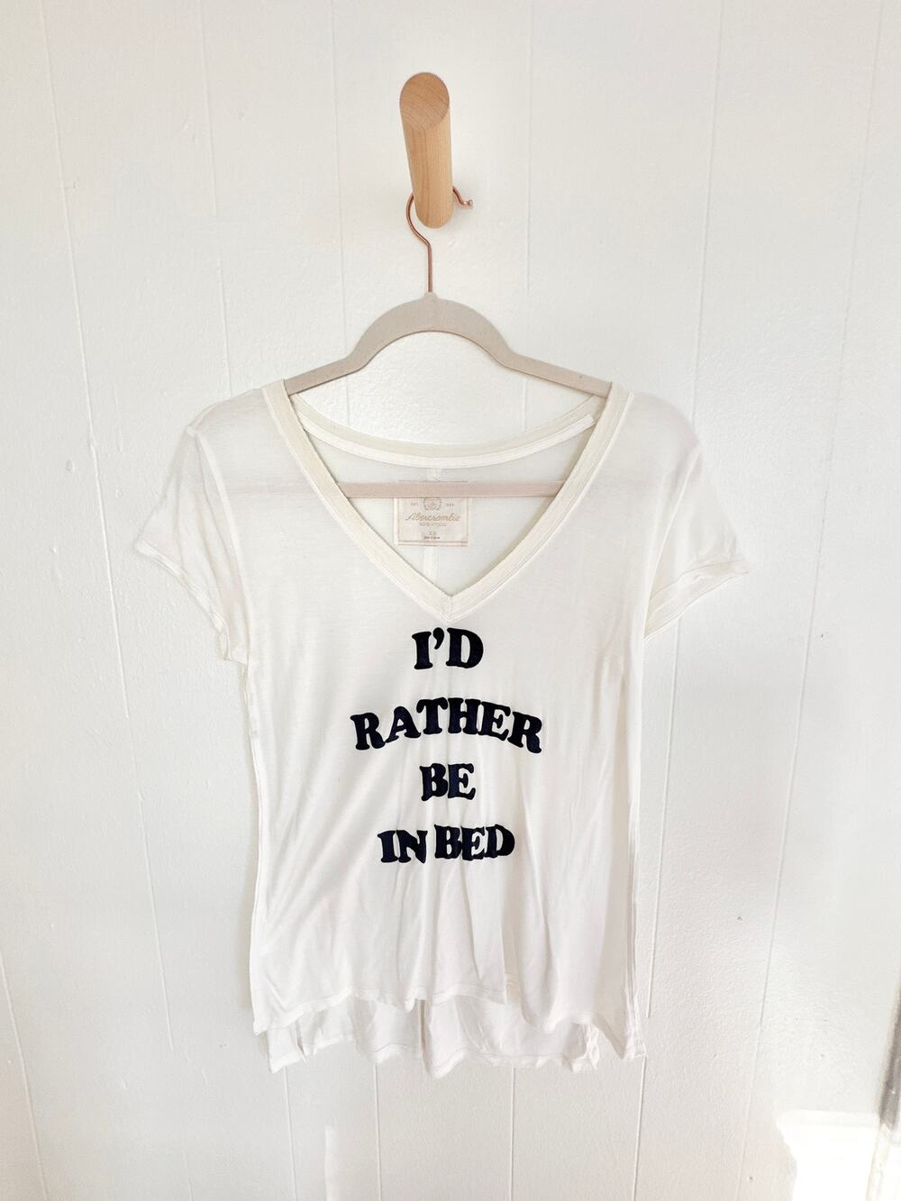 Vtg Early Y2K A&F Gold-Label White Side Split Sleep Shirt Extremely Rare Grail